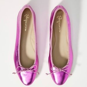 Guilhermina Mirabelle Ballet Flats Metallic Pink Size 7 New in Box